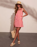 Heritage Tide Cotton Striped Shift Mini Dress