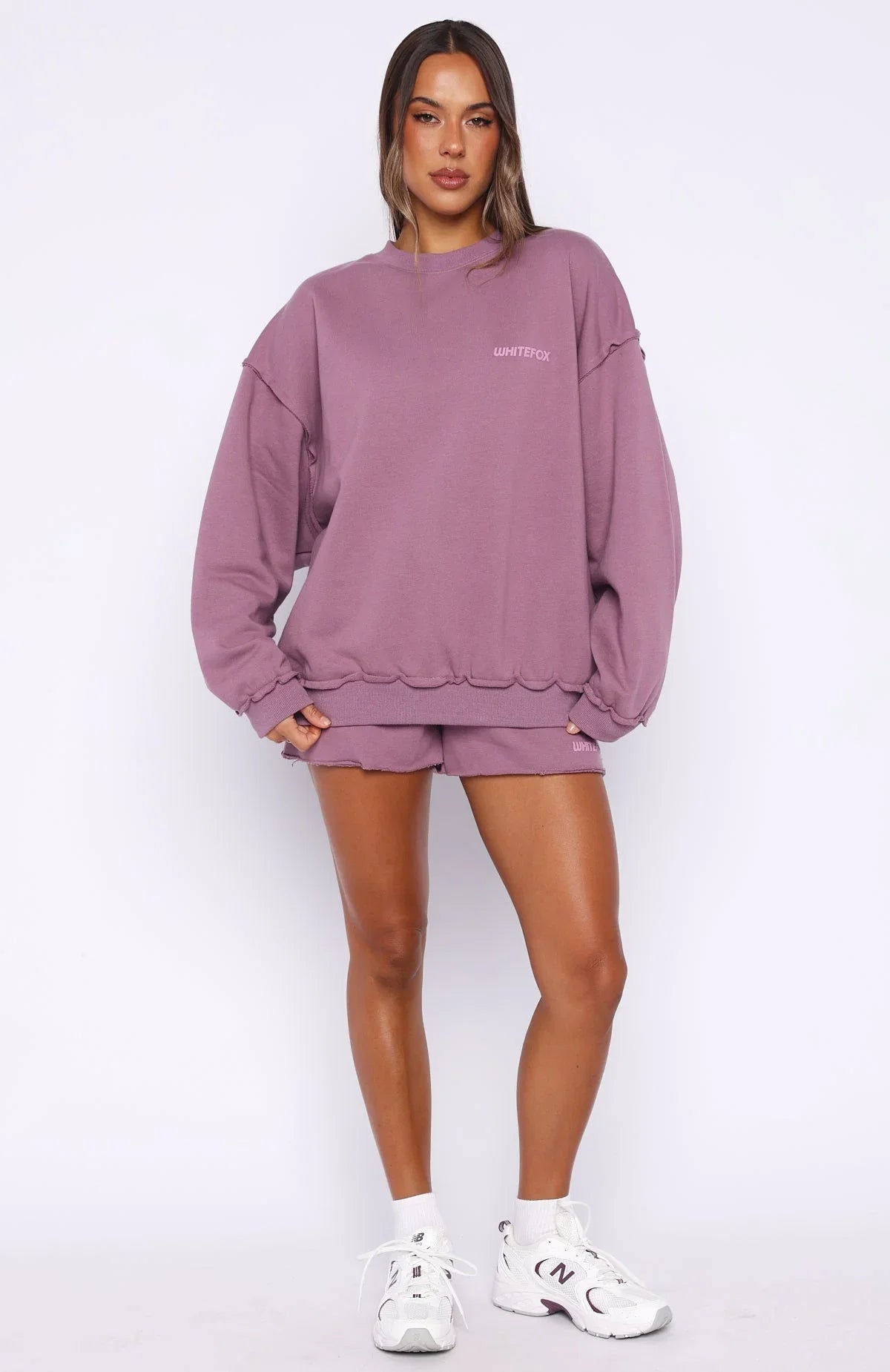 On My Own Terms Oversized Drop Shoulder Sweater Dusty Plum
