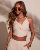 Melanie Linen Corset Top