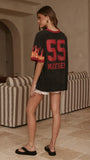 Mayhem Oversized T Shirt Black Red
