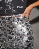 Tristy Sequin Mini Skirt