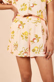 Cecily Tailored Shorts Pink Floral