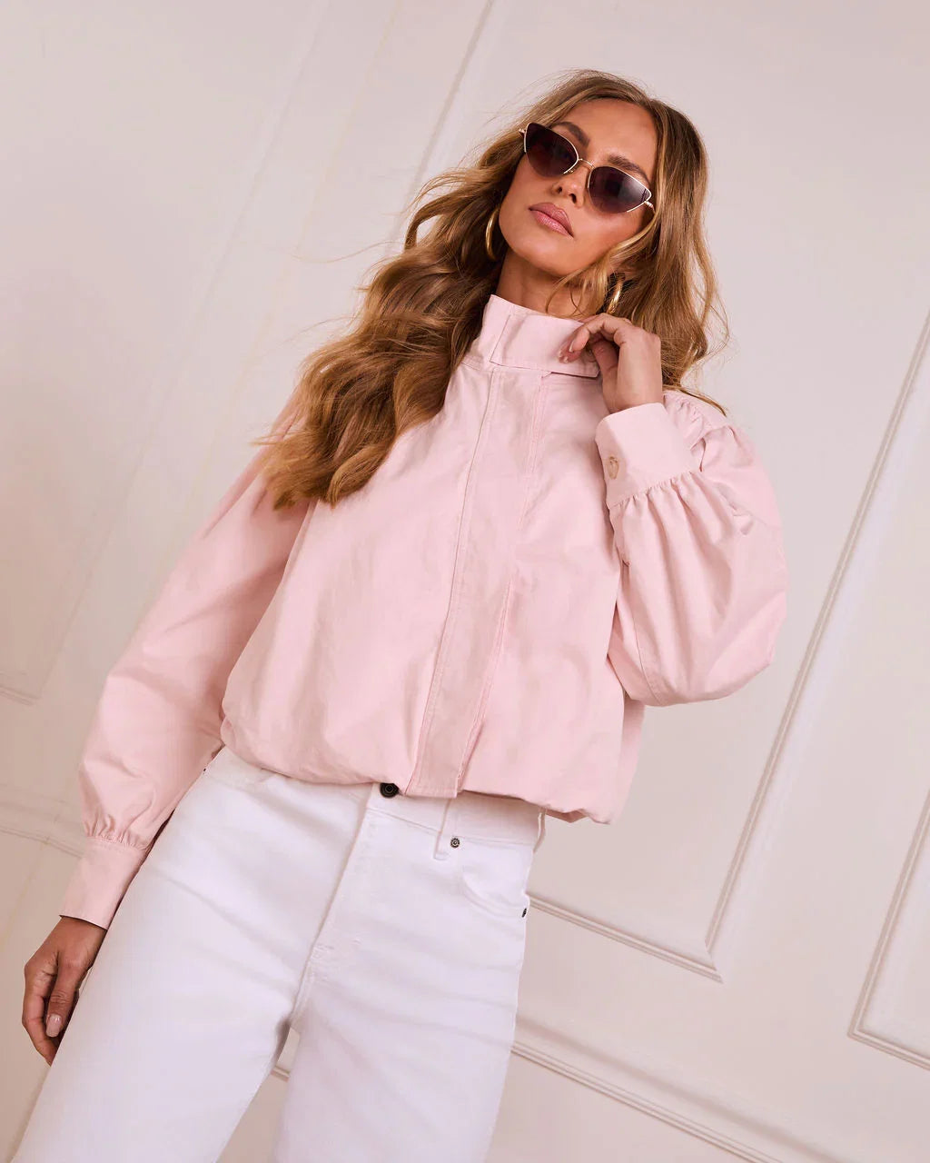 Cool Mornings Bubble Hem Bomber Jacket