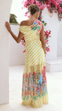 Vista Off Shoulder Maxi Dress Positano Lemon