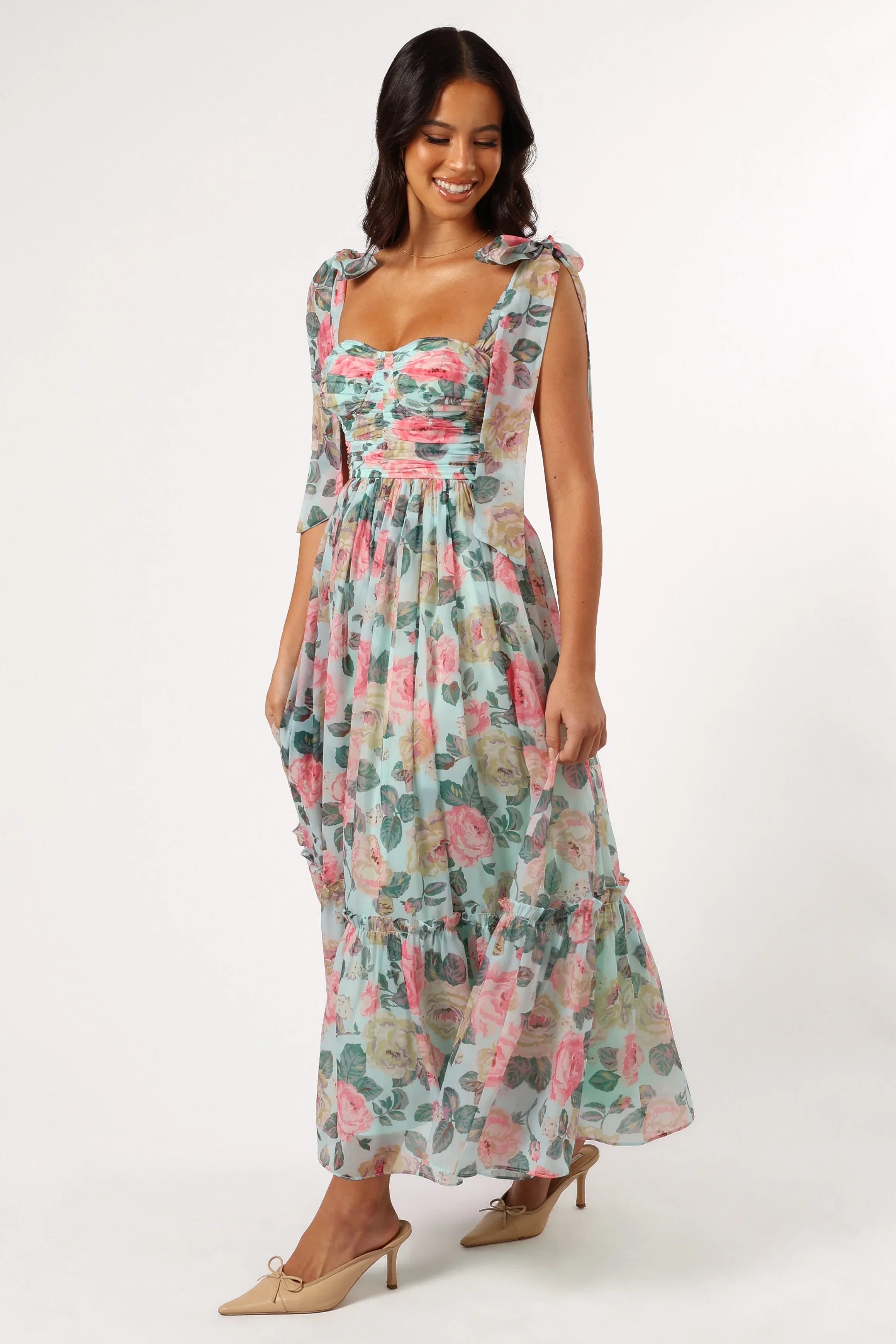 Floret Midi Dress Blue Multi