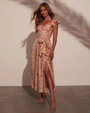 Sweet Escape Corset Floral Maxi Dress