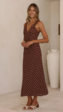 Sammie Maxi Dress Chocolate Nude Spot