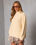 Cozy Slay Knit Mock Neck Sweater