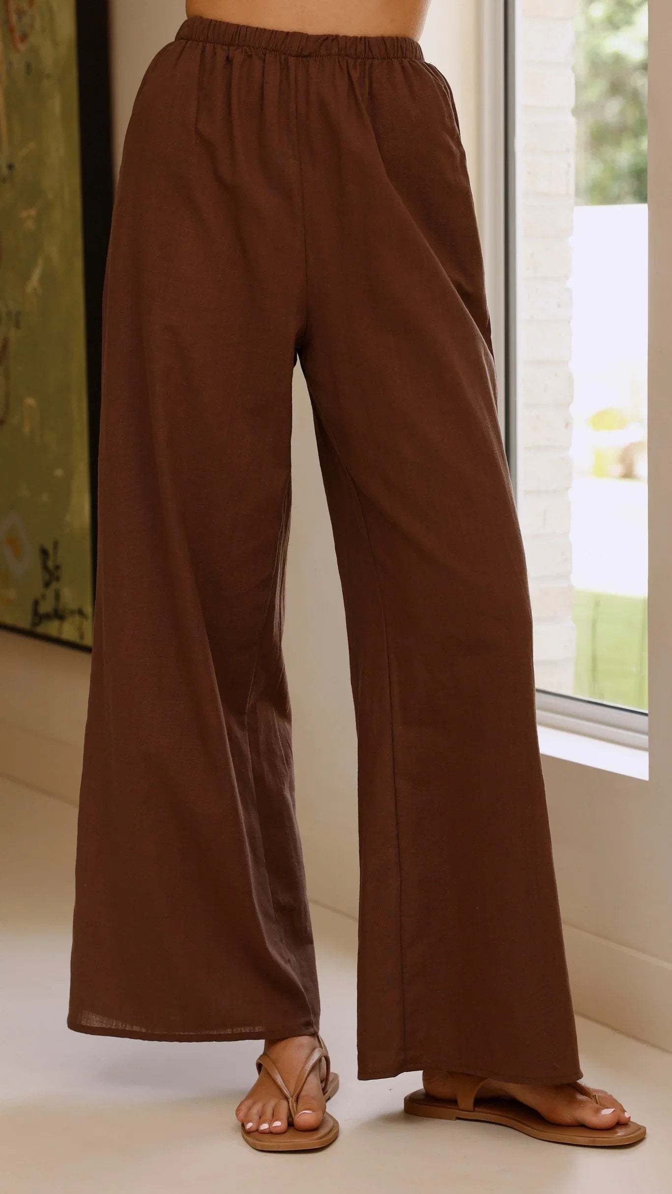 Kailani Strapless Top and Pants Set Chocolate