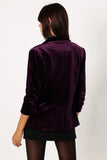 Vera Velvet Blazer Plum