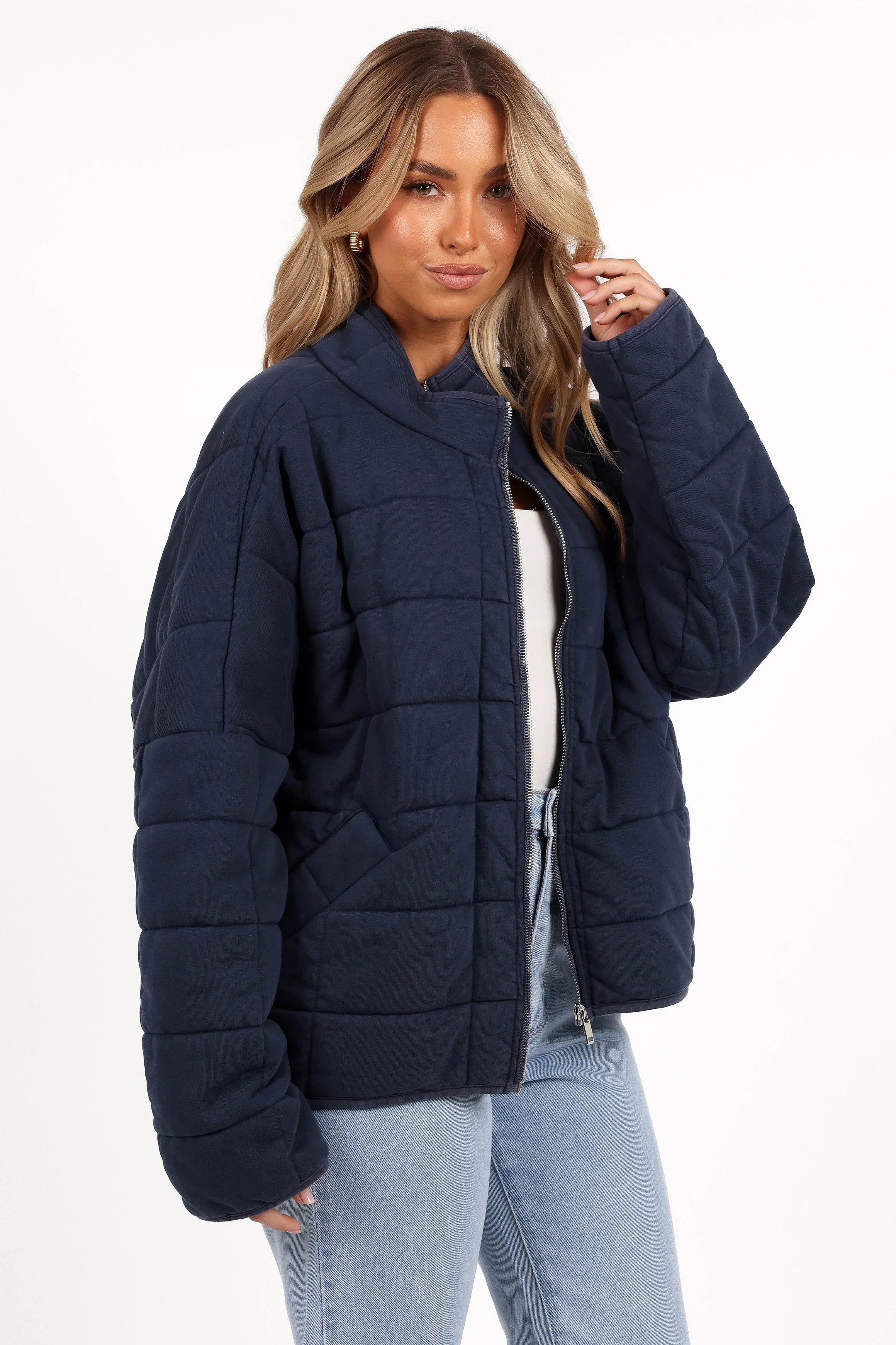 Alegra Quilted Jacket Navy