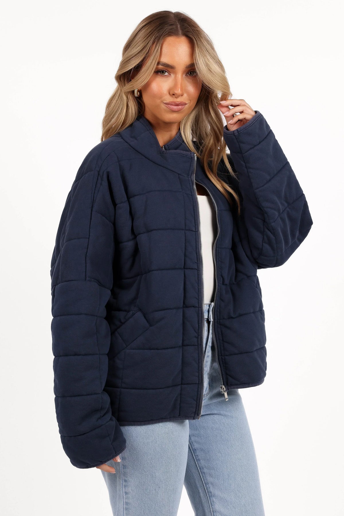Alegra Quilted Jacket Navy