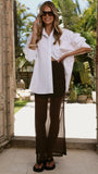 Onella Semi Sheer Maxi Skirt Chocolate