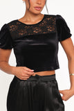 Caitlin Top Black Velvet