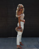 Mita High Rise Distressed Straight Jeans