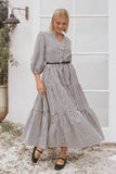 Dixon Maxi Dress Black Cream Gingham