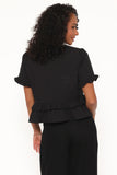 Sorcha Peplum Top Black