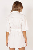 Hailey Denim Mini Dress White Denim