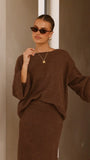 Cohen Knit Jumper Chocolate