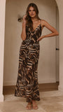 Sharn Maxi Dress Chocolate Zebra