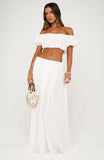 Flounce Flirt Maxi Skirt White