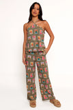Henri Halter Top Olive Print
