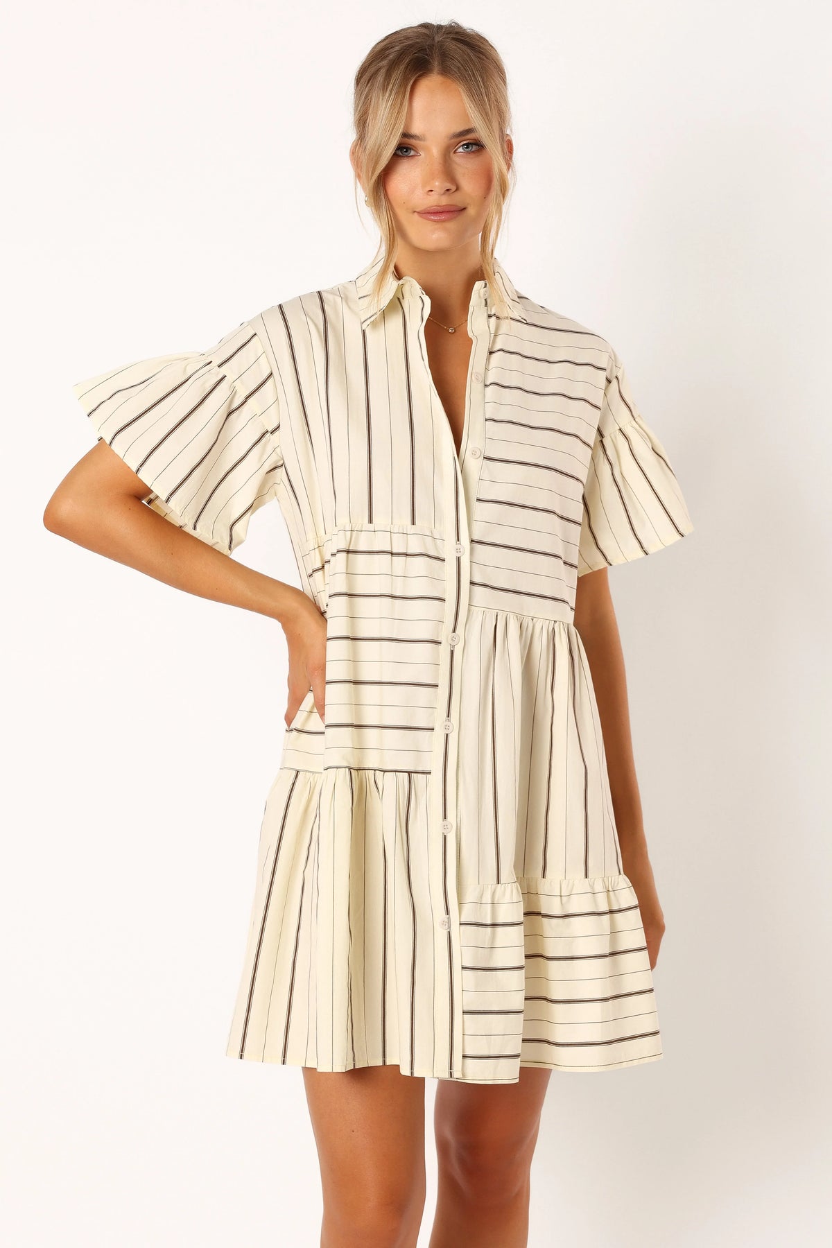 Peachy Mini Dress Beige Tan