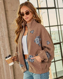 Noellen Embroidered Fleece Standard Jacket