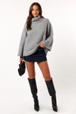 Bindy Cowlneck Knit Sweater Grey Marle