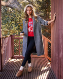 Sleigh Path Herringbone Duster Coat