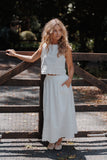 Heather Maxi Skirt Set White