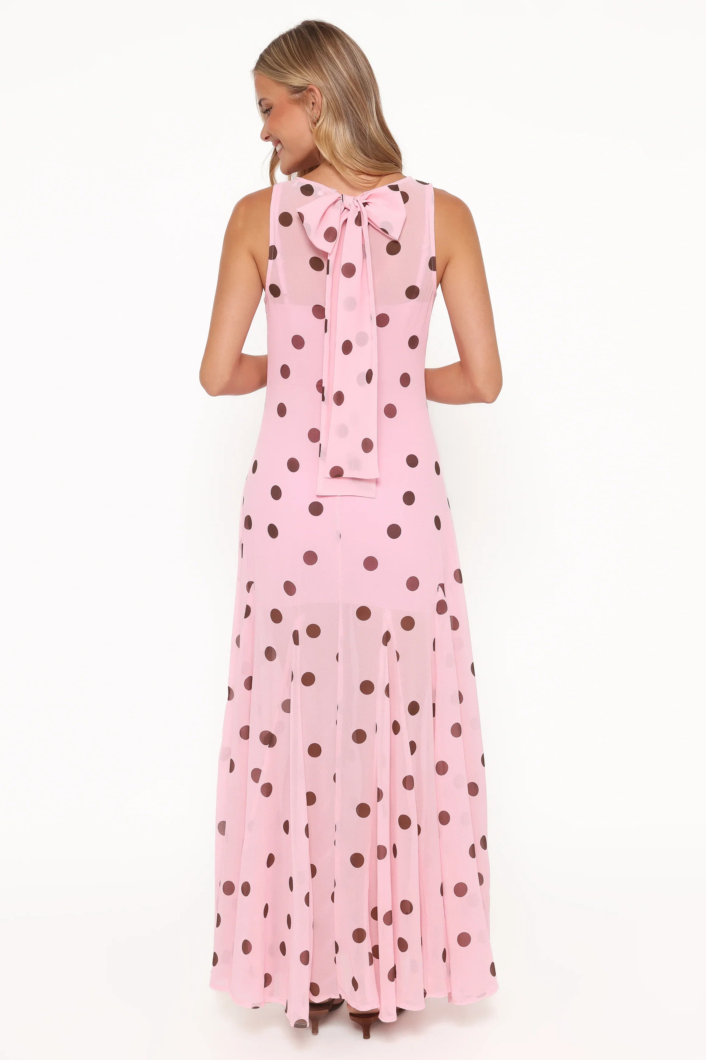 Keani Maxi Dress Pink Polka Dot