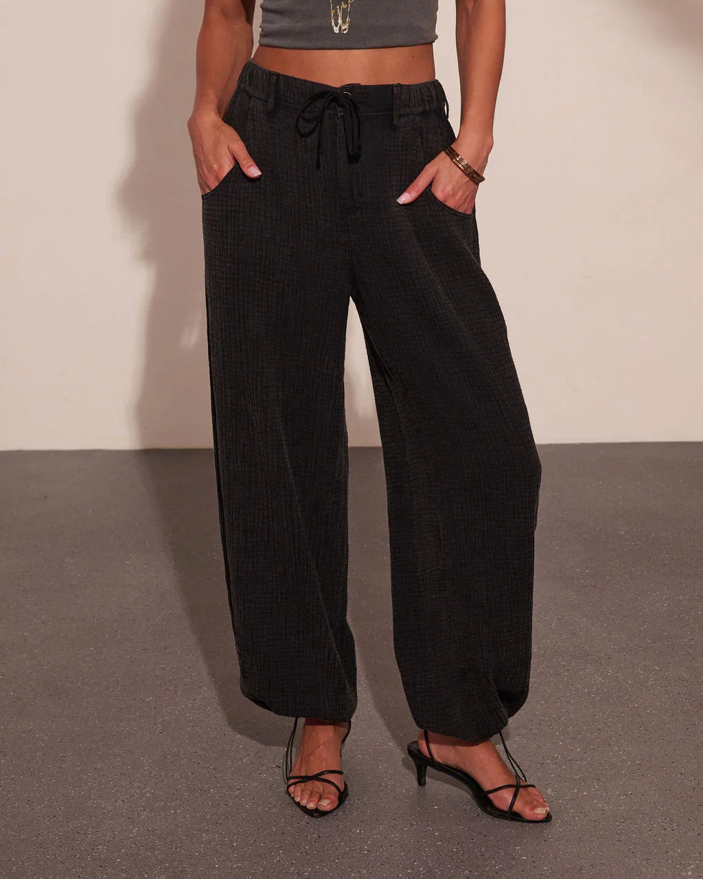 Loela Mid Rise Drawstring Joggers