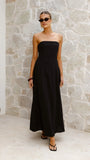 Astrid Strapless Maxi Dress Black