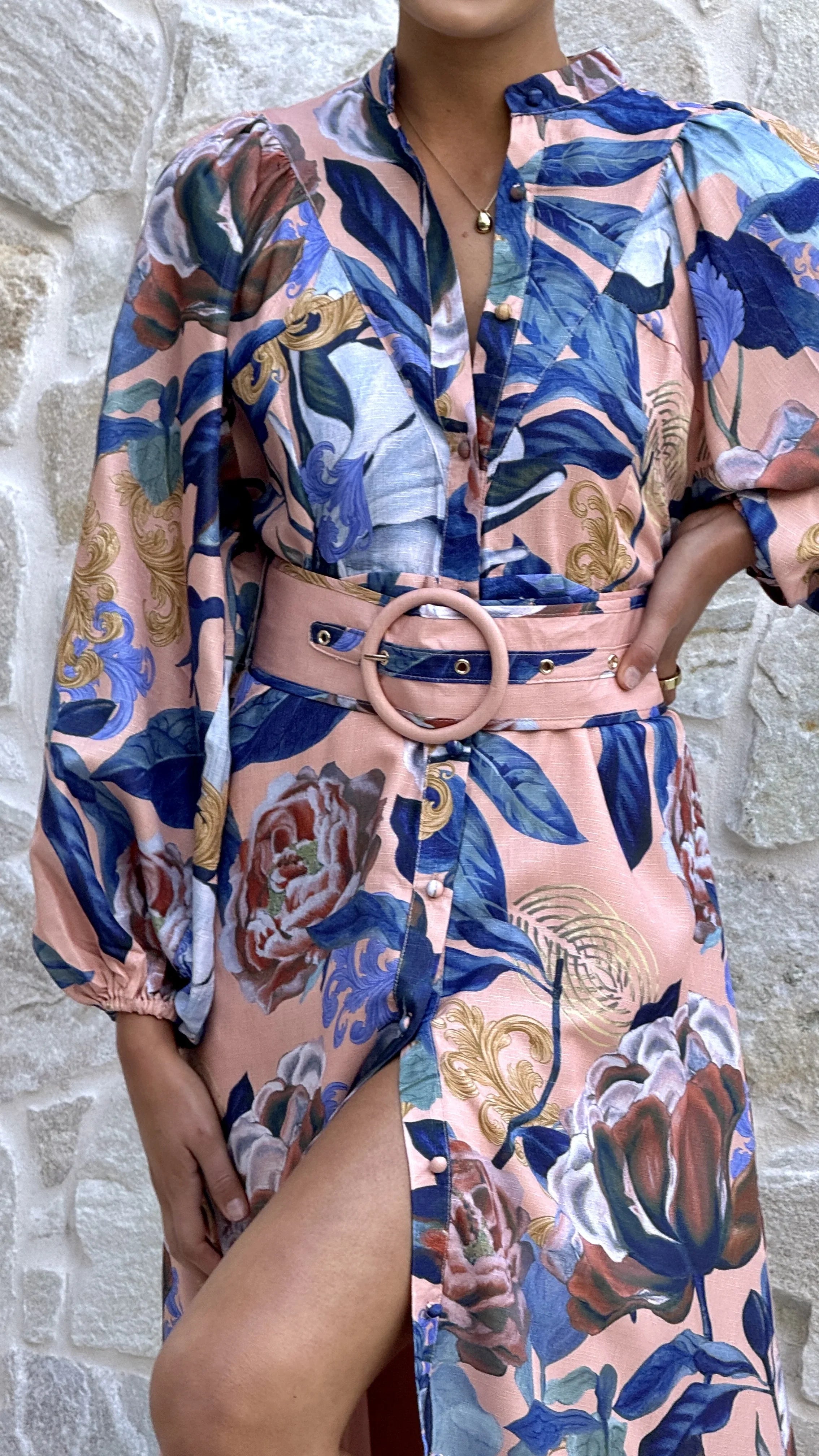 Carmal Long Sleeve Maxi Dress Donatella Rosa