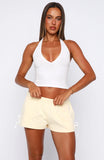 Share Your Location Lounge Shorts Lemon White
