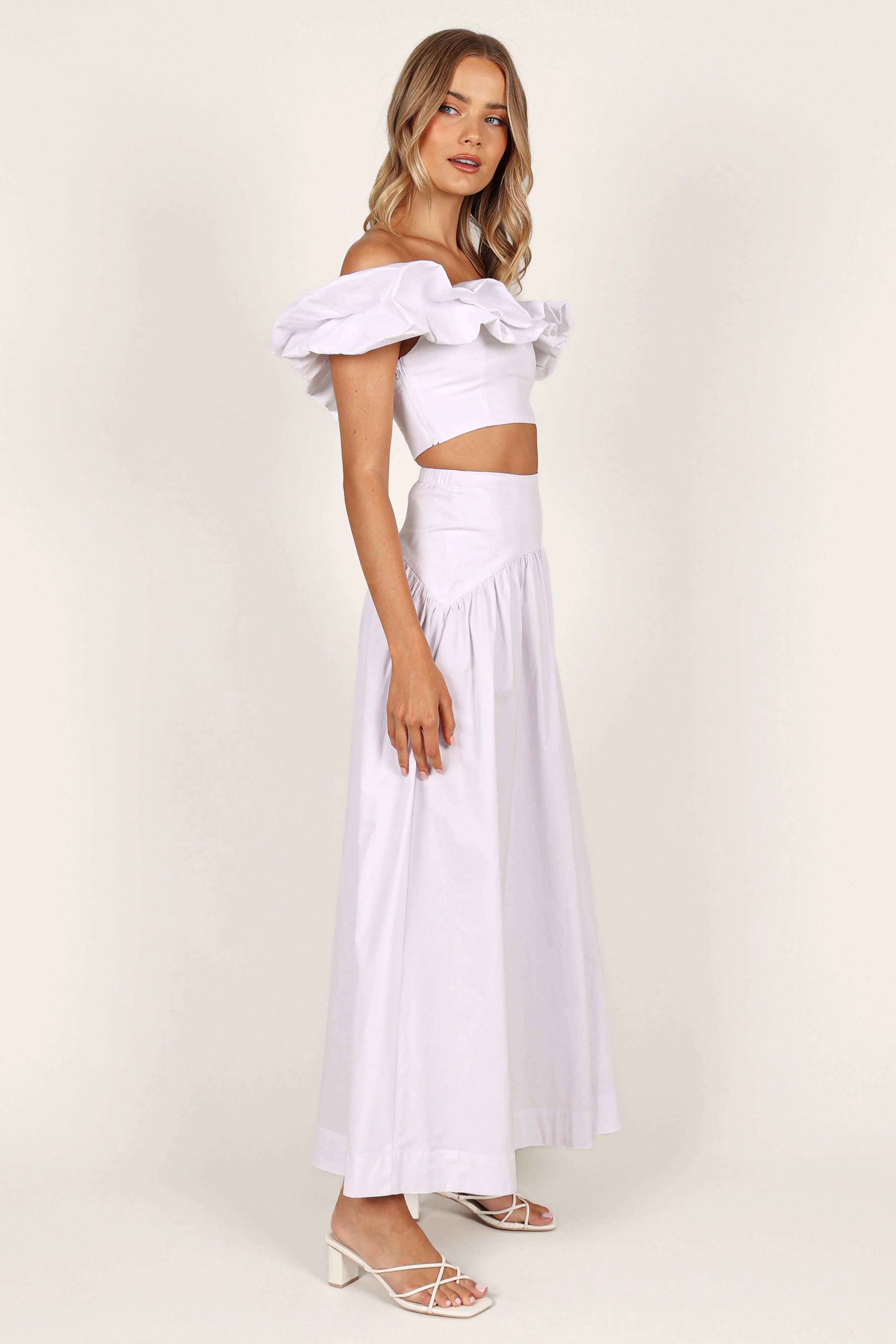 Savannah Maxi Skirt White