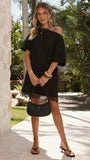 Kailen T Shirt Lace Mini Dress Black