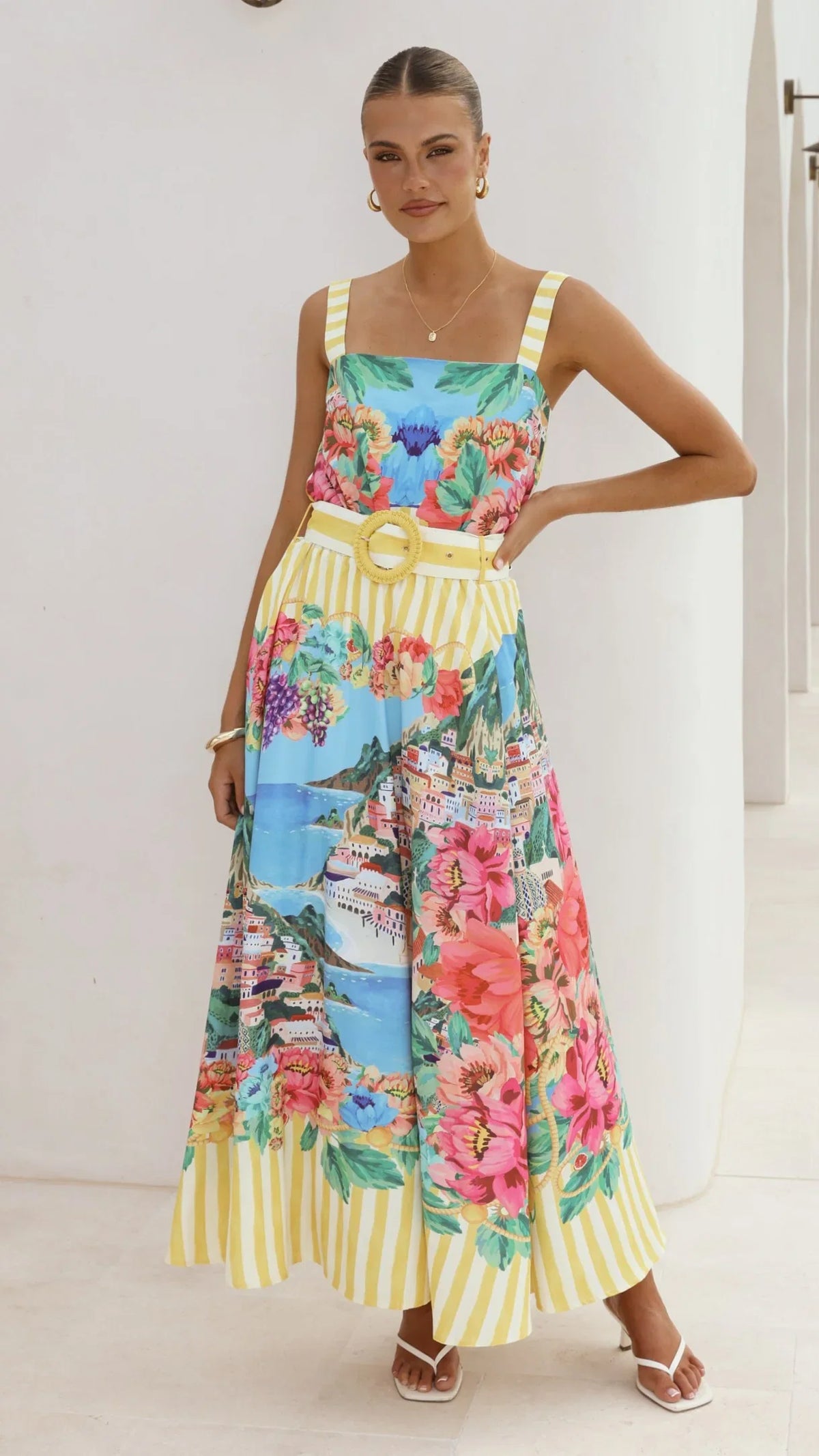 Kancy Maxi Skirt Positano Lemon