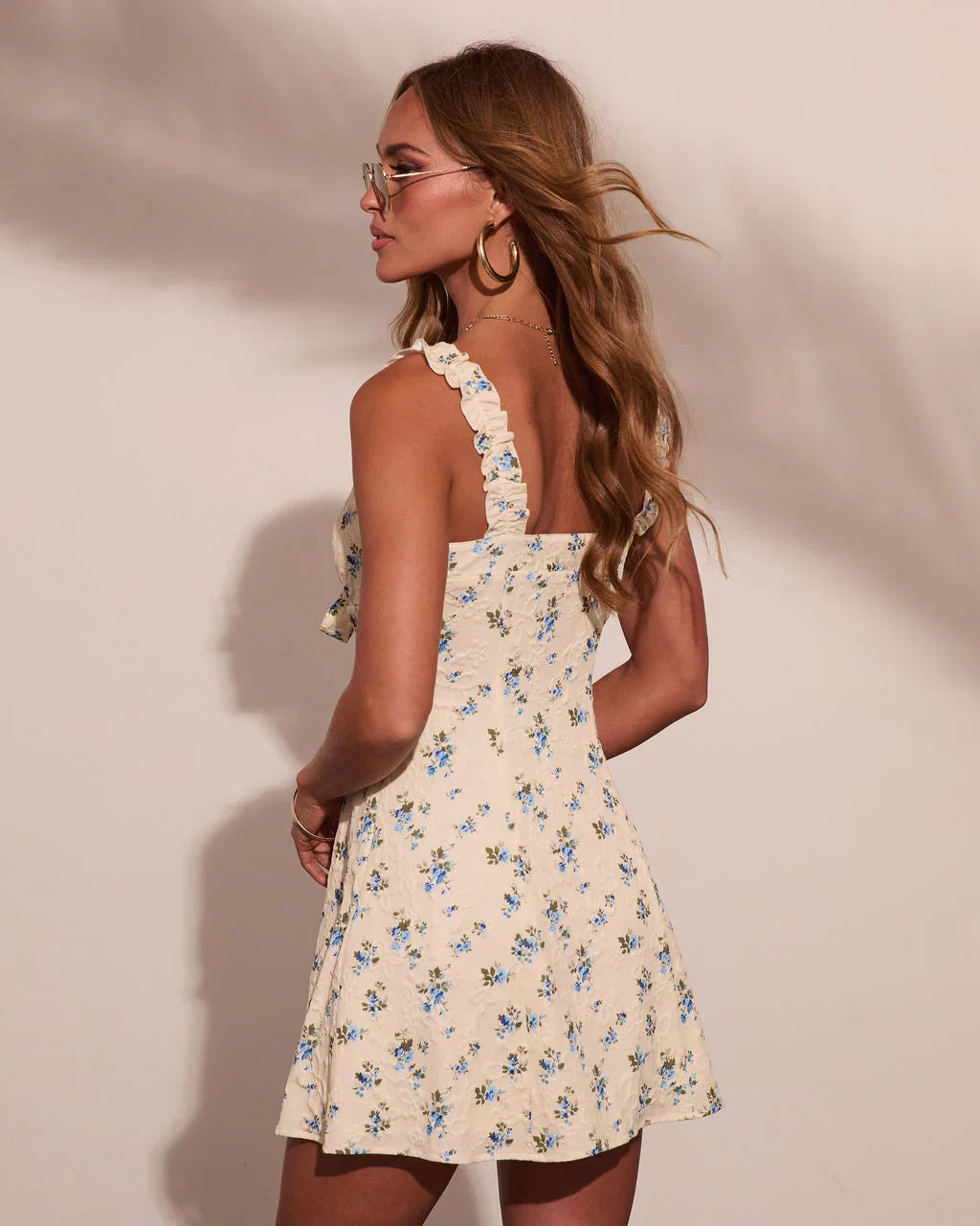 Wildflower Dream Floral Front Tie Mini Dress