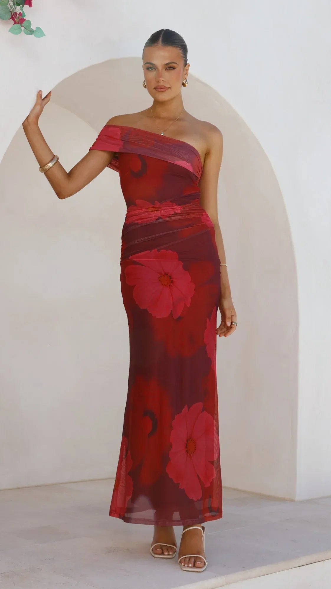 Jelani Maxi Dress Red Floral