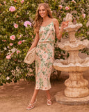 Garden Affair Floral Satin Tank