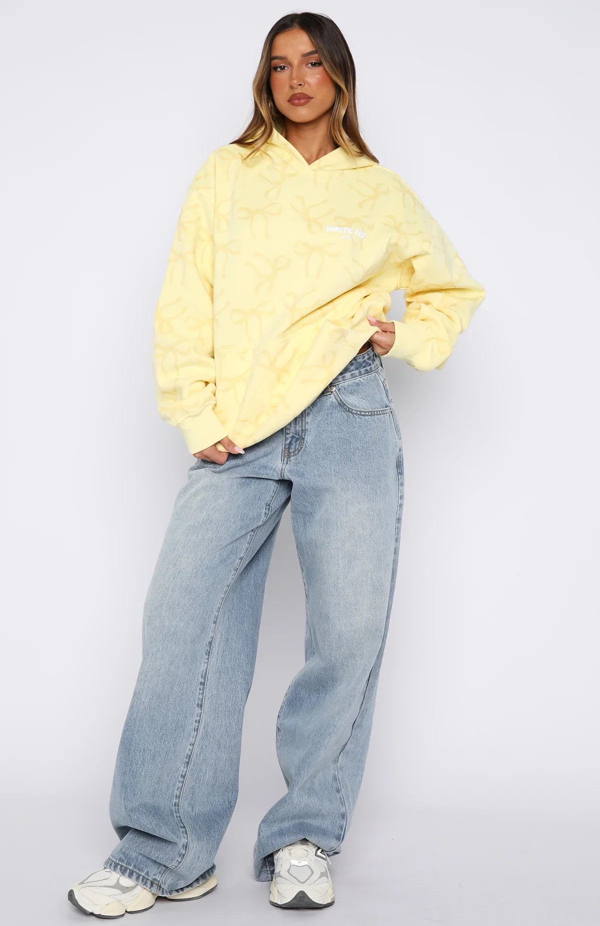 Vol 1 Oversized Printed Hoodie Lemon Bow