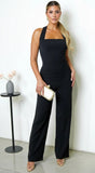Evana Halter Jumpsuit Black