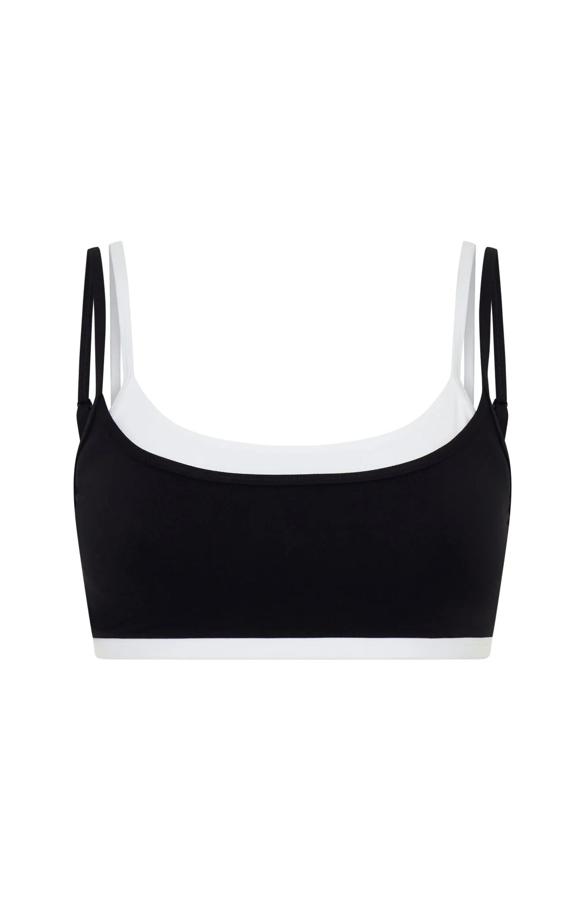 All The Glory Sports Bra Black White