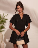 Honey Meadow Cotton Ruffle Knit Mini Dress