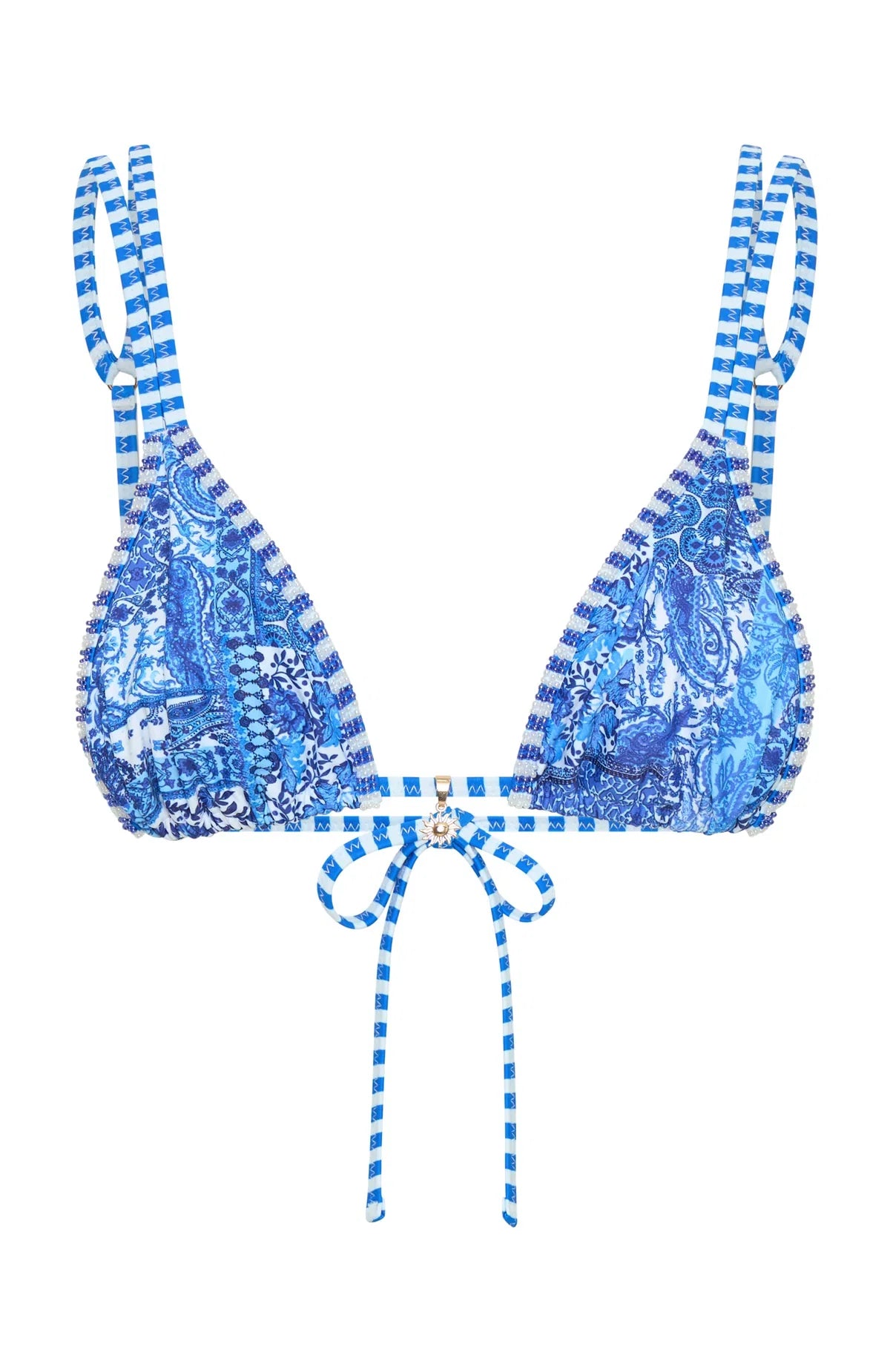 Viti Beaded Bikini Top Mediterranean Bloom