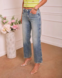 Timeless Studio Super Stretch Mid Rise Straight Leg Jeans