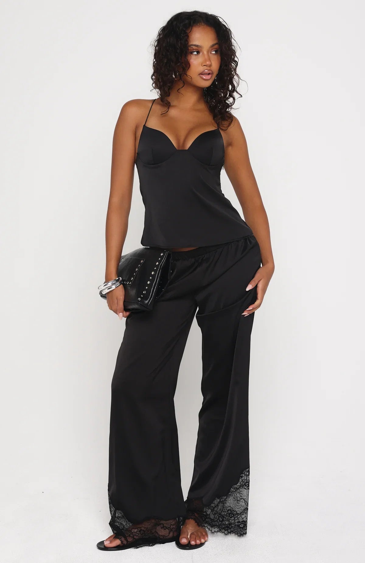 Manhattan Midnight Lace Insert Pants Black