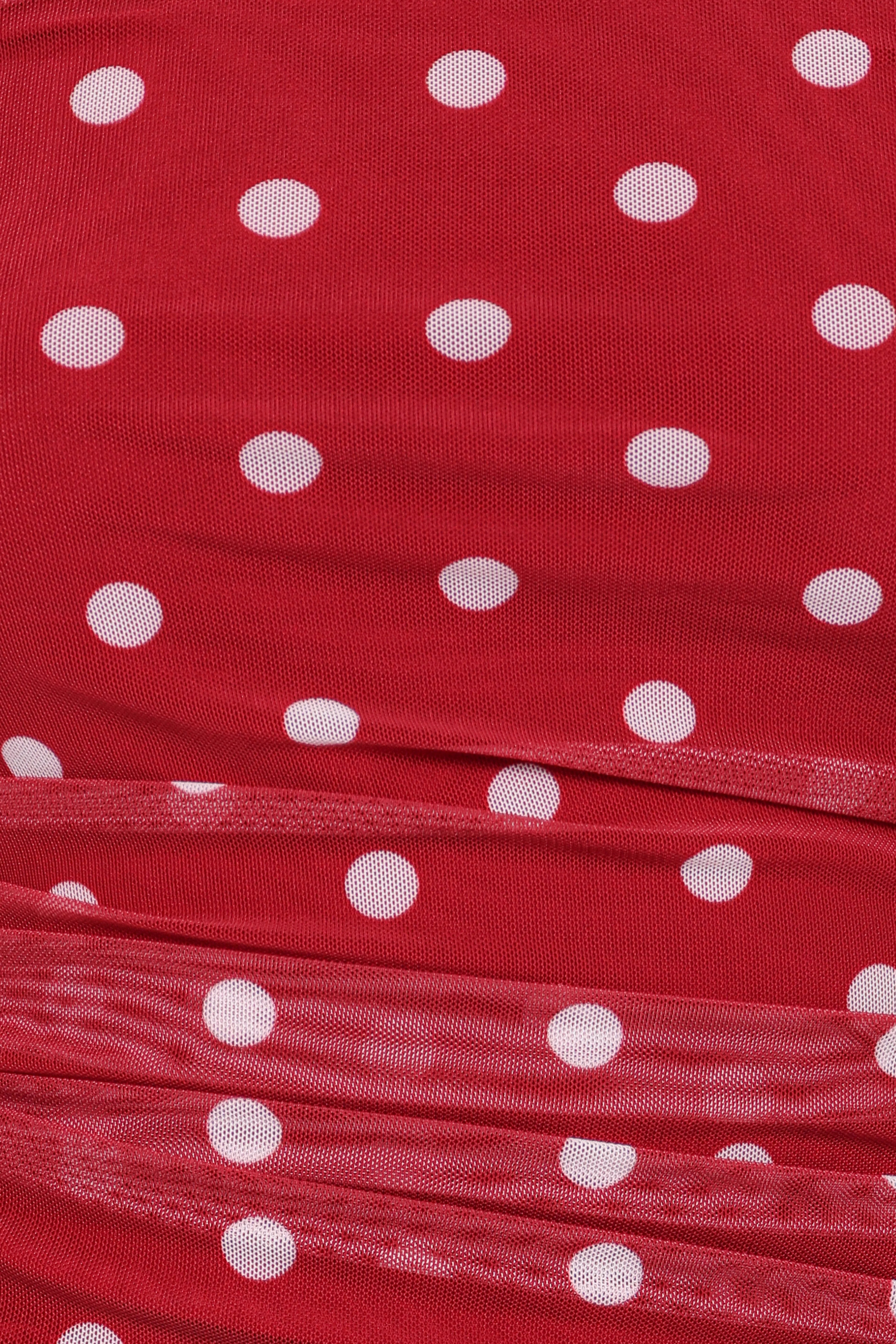 Tullia Strapless Top Red Polka Dot